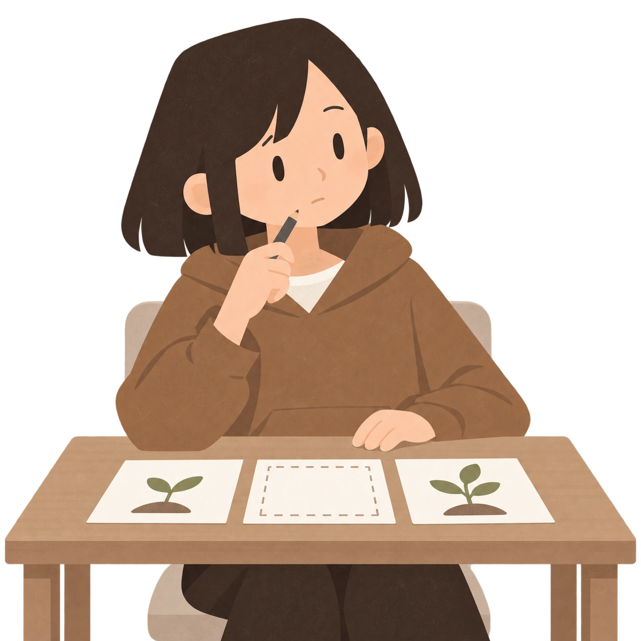 女學生發現學習觀念之間的缺口