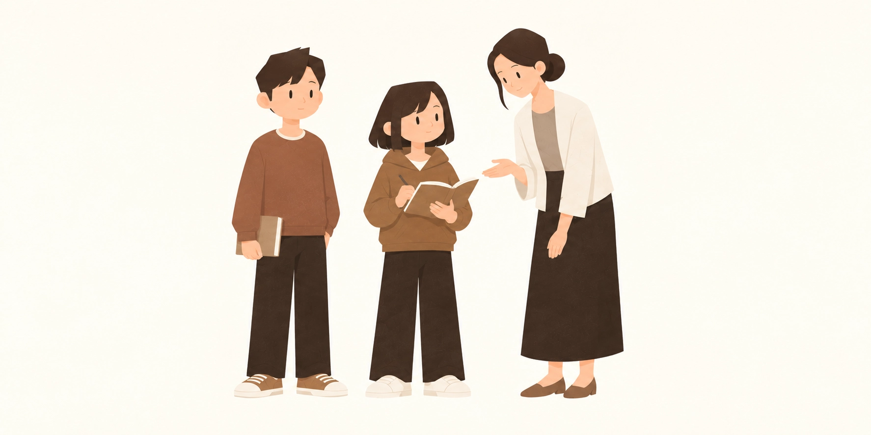 Path 的男學生、女學生與老師